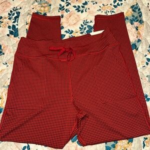 Red Houndstooth print leggings XL